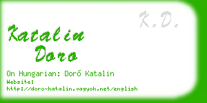 katalin doro business card